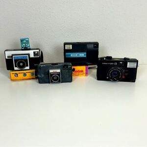 VTG Film Camera Lot + Accessories Kodak Konica